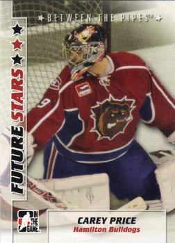 #7 Carey Price - Hamilton Bulldogs - 2007-08 In The Game Between the Pipes Hockey