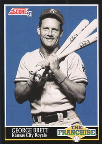 #853 George Brett - Kansas City Royals - 1991 Score Baseball
