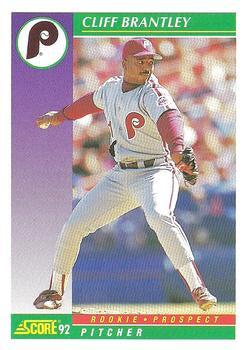 #854 Cliff Brantley - Philadelphia Phillies - 1992 Score Baseball