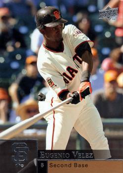 #854 Eugenio Velez - San Francisco Giants - 2009 Upper Deck Baseball