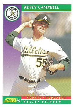 #855 Kevin Campbell - Oakland Athletics - 1992 Score Baseball