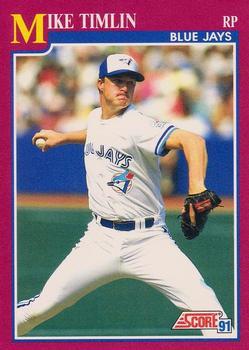 #85T Mike Timlin - Toronto Blue Jays - 1991 Score Rookie & Traded Baseball