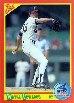 #85T Wayne Edwards - Chicago White Sox - 1990 Score Rookie & Traded Baseball