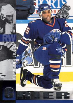 #85 Mike Grier - Edmonton Oilers - 1997-98 Pinnacle Inside Hockey
