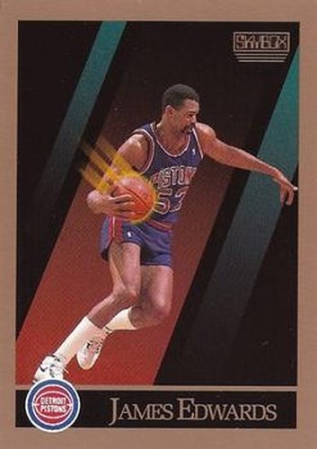#85 James Edwards - Detroit Pistons - 1990-91 SkyBox Basketball