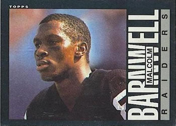 #285 Malcolm Barnwell - Los Angeles Raiders - 1985 Topps Football