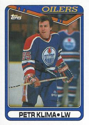 #85 Petr Klima - Edmonton Oilers - 1990-91 Topps Hockey