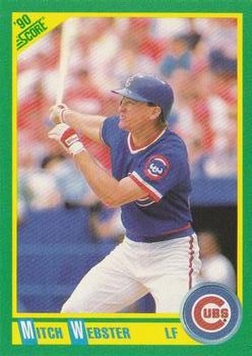 #85 Mitch Webster - Chicago Cubs - 1990 Score Baseball