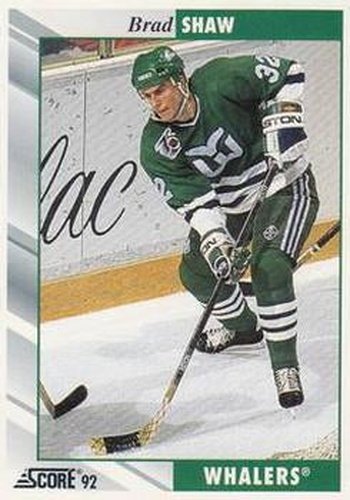 #85 Brad Shaw - Hartford Whalers - 1992-93 Score USA Hockey