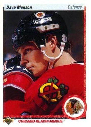 #85 Dave Manson - Chicago Blackhawks - 1990-91 Upper Deck Hockey