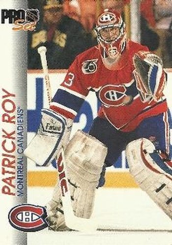 #85 Patrick Roy - Montreal Canadiens - 1992-93 Pro Set Hockey