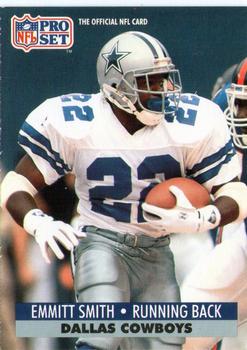 #485 Emmitt Smith - Dallas Cowboys - 1991 Pro Set Football