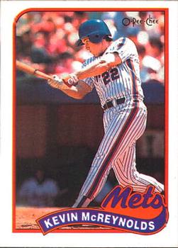 #85 Kevin McReynolds - New York Mets - 1989 O-Pee-Chee Baseball