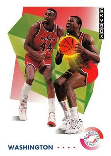 #485 Harvey Grant / Bernard King - Washington Bullets - 1991-92 SkyBox Basketball