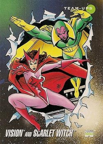 #85 Vision and Scarlet Witch - 1992 Impel Marvel Universe