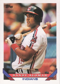 #85 Sandy Alomar - Cleveland Indians - 1993 Topps Baseball