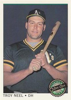 #85 Troy Neel - Oakland Athletics - 1993 O-Pee-Chee Premier Baseball