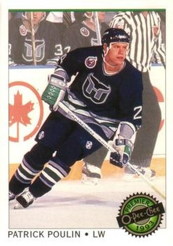 #85 Patrick Poulin - Hartford Whalers - 1992-93 O-Pee-Chee Premier Hockey