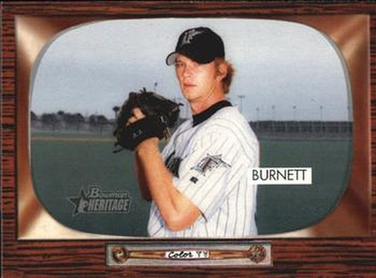 #85 A.J. Burnett - Florida Marlins - 2004 Bowman Heritage Baseball