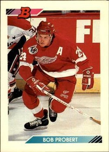 #85 Bob Probert - Detroit Red Wings - 1992-93 Bowman Hockey