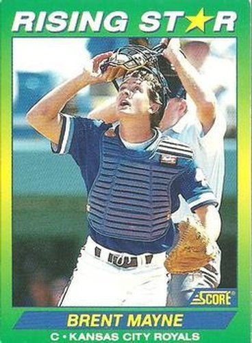 #85 Brent Mayne - Kansas City Royals - 1992 Score 100 Rising Stars Baseball