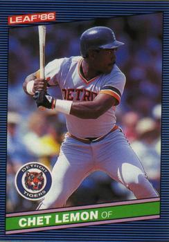 #85 Chet Lemon - Detroit Tigers - 1986 Leaf Baseball