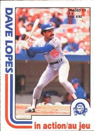 #85 Dave Lopes - Oakland Athletics - 1982 O-Pee-Chee Baseball