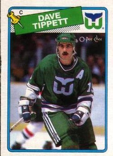 #85 Dave Tippett - Hartford Whalers - 1988-89 O-Pee-Chee Hockey