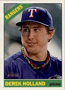#85 Derek Holland - Texas Rangers - 2015 Topps Heritage Baseball
