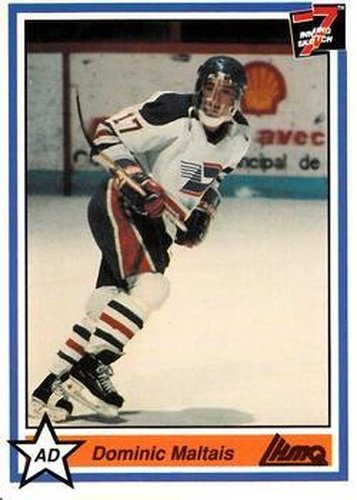 #85 Dominic Maltais - Trois-Rivieres Draveurs - 1990-91 7th Inning Sketch QMJHL Hockey