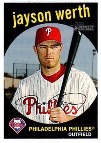 #85 Jayson Werth - Philadelphia Phillies - 2008 Topps Heritage Baseball