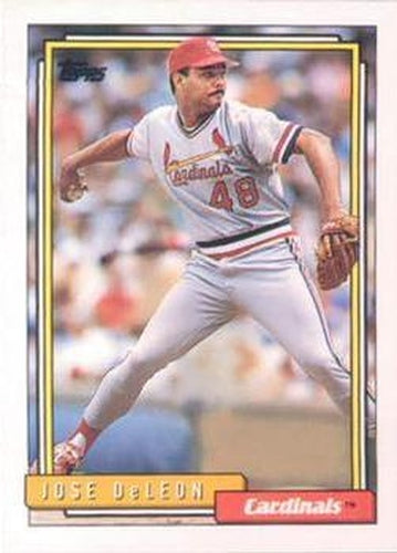 #85 Jose DeLeon - St. Louis Cardinals - 1992 Topps Baseball
