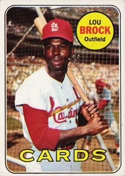 #85 Lou Brock - St. Louis Cardinals - 1969 Topps Baseball
