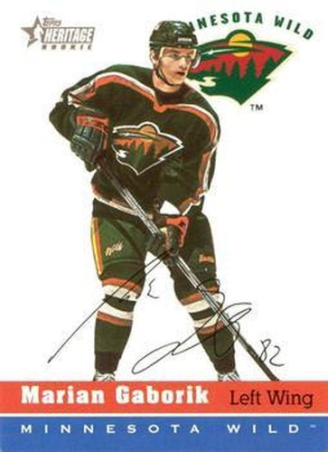 #85 Marian Gaborik - Minnesota Wild - 2000-01 Topps Heritage Hockey