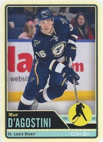 #85 Matt D'Agostini - St. Louis Blues - 2012-13 O-Pee-Chee Hockey