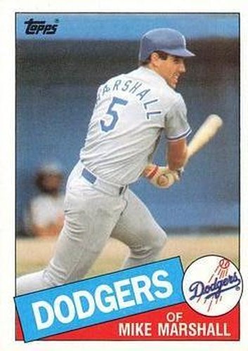 #85 Mike Marshall - Los Angeles Dodgers - 1985 Topps Baseball