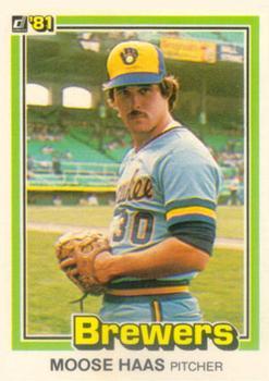 #85 Moose Haas - Milwaukee Brewers - 1981 Donruss Baseball