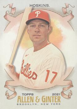 #85 Rhys Hoskins - Philadelphia Phillies - 2021 Topps Allen & Ginter Baseball