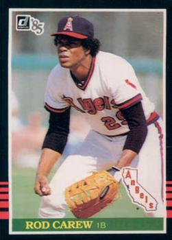 #85 Rod Carew - California Angels - 1985 Donruss Baseball