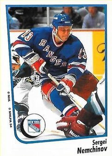 #85 Sergei Nemchinov - New York Rangers - 1994-95 Panini Hockey Stickers