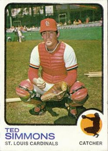 #85 Ted Simmons - St. Louis Cardinals - 1973 Topps Baseball