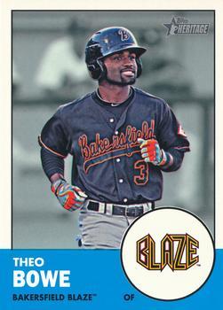 #85 Theo Bowe - Bakersfield Blaze - 2012 Topps Heritage Minor League Baseball