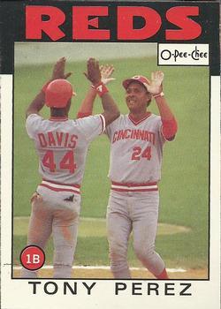 #85 Tony Perez - Cincinnati Reds - 1986 O-Pee-Chee Baseball