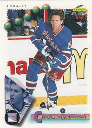 #85 Craig MacTavish - New York Rangers - 1994-95 Score Hockey