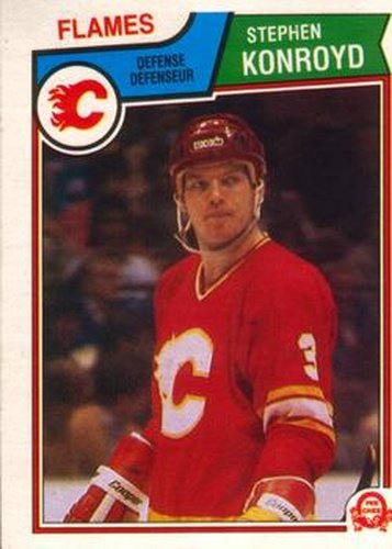 #85 Steve Konroyd - Calgary Flames - 1983-84 O-Pee-Chee Hockey