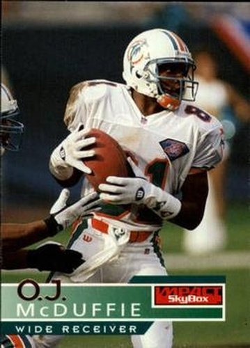 #85 O.J. McDuffie - Miami Dolphins - 1995 SkyBox Impact Football