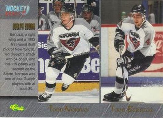 #85 Todd Norman / Todd Bertuzzi / Chris Hajt / Brian Wesenberg - Guelph Storm - 1995 Classic Hockey