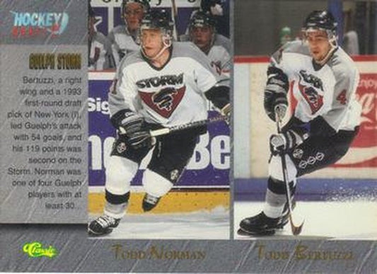 #85 Todd Norman / Todd Bertuzzi / Chris Hajt / Brian Wesenberg - Guelph Storm - 1995 Classic Hockey