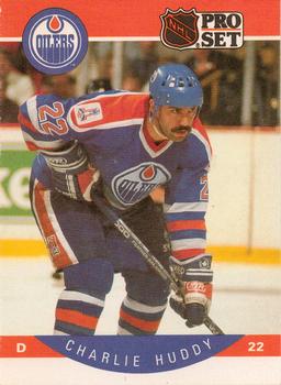 #85 Charlie Huddy - Edmonton Oilers - 1990-91 Pro Set Hockey