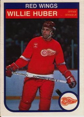 #85 Willie Huber - Detroit Red Wings - 1982-83 O-Pee-Chee Hockey